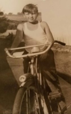 Grant Sanders with a bicycle